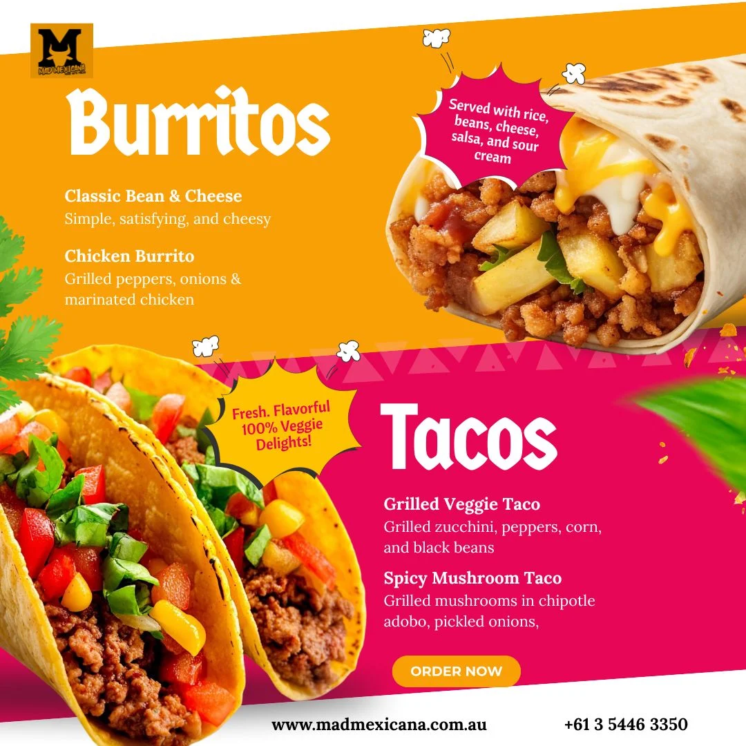 Menu, Mad Mexicana