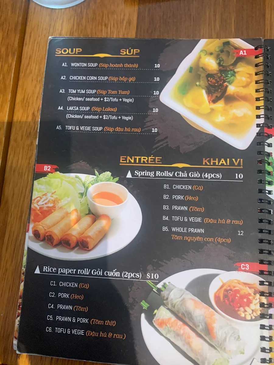 Menu, Nam Nam