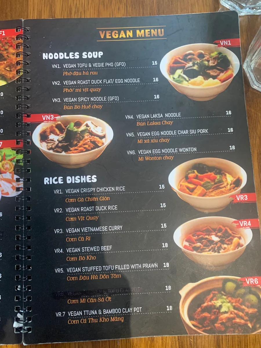 Menu, Nam Nam