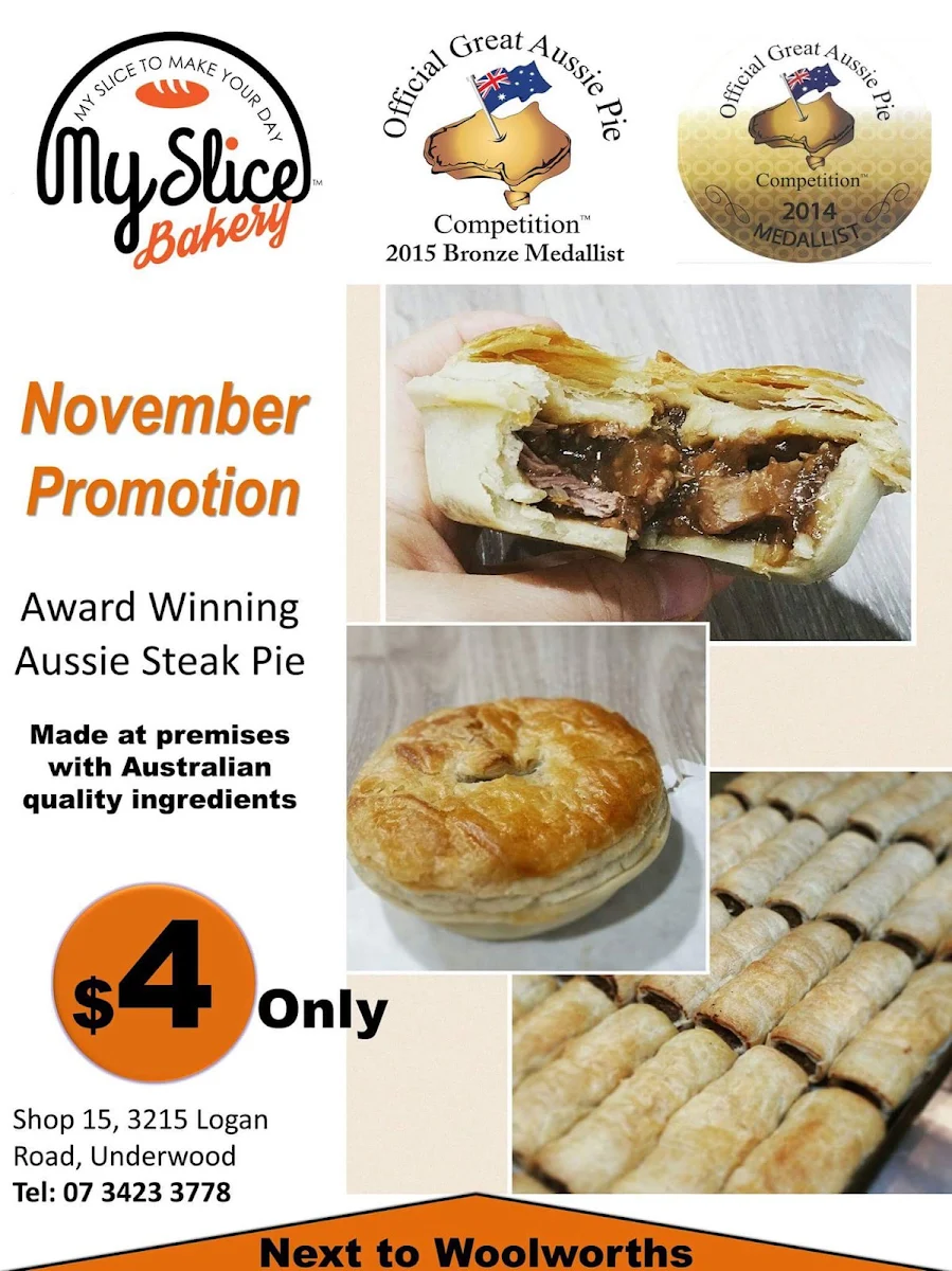 Menu, My Slice Bakery