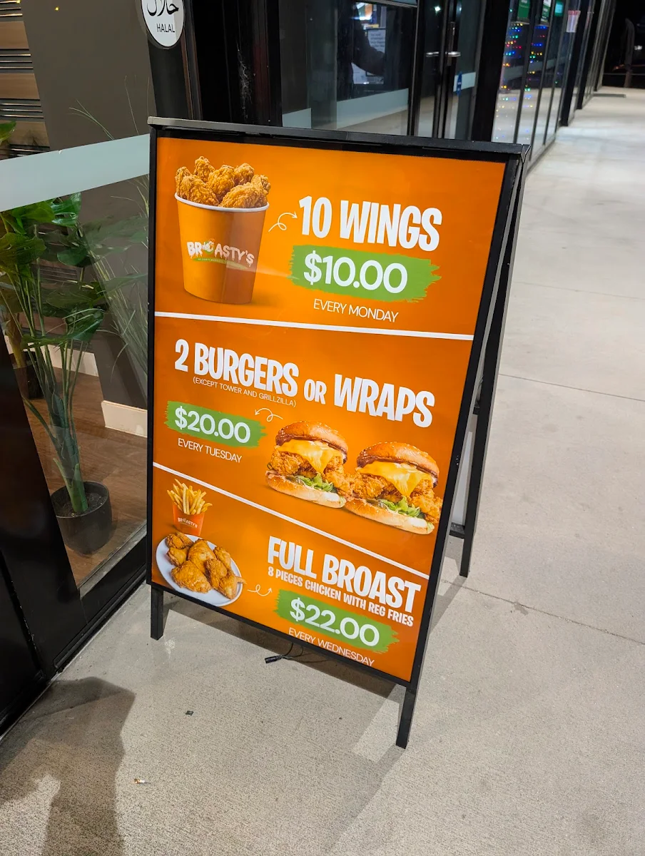 Menu, Broasty’s – Caroline Springs