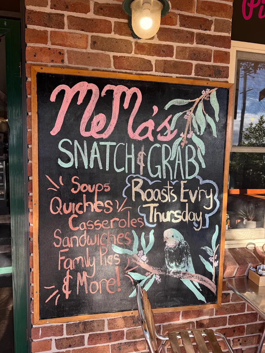 Menu, Mema's Bakery Cafe