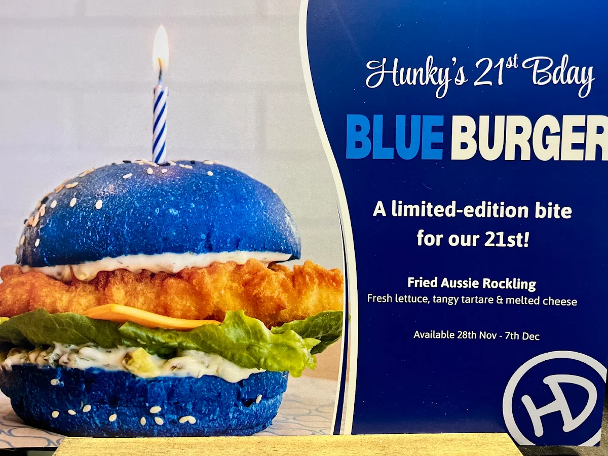 Menu, Hunky Dory Fish & Chips Highett
