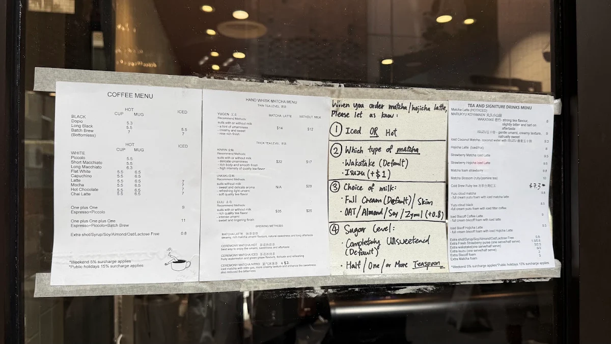 Menu, Wuta Brewers