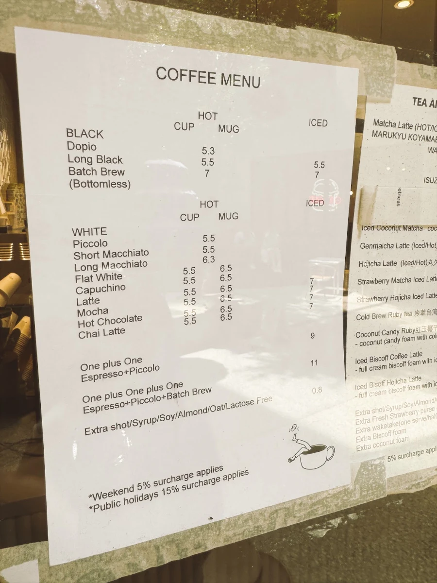 Menu, Wuta Brewers