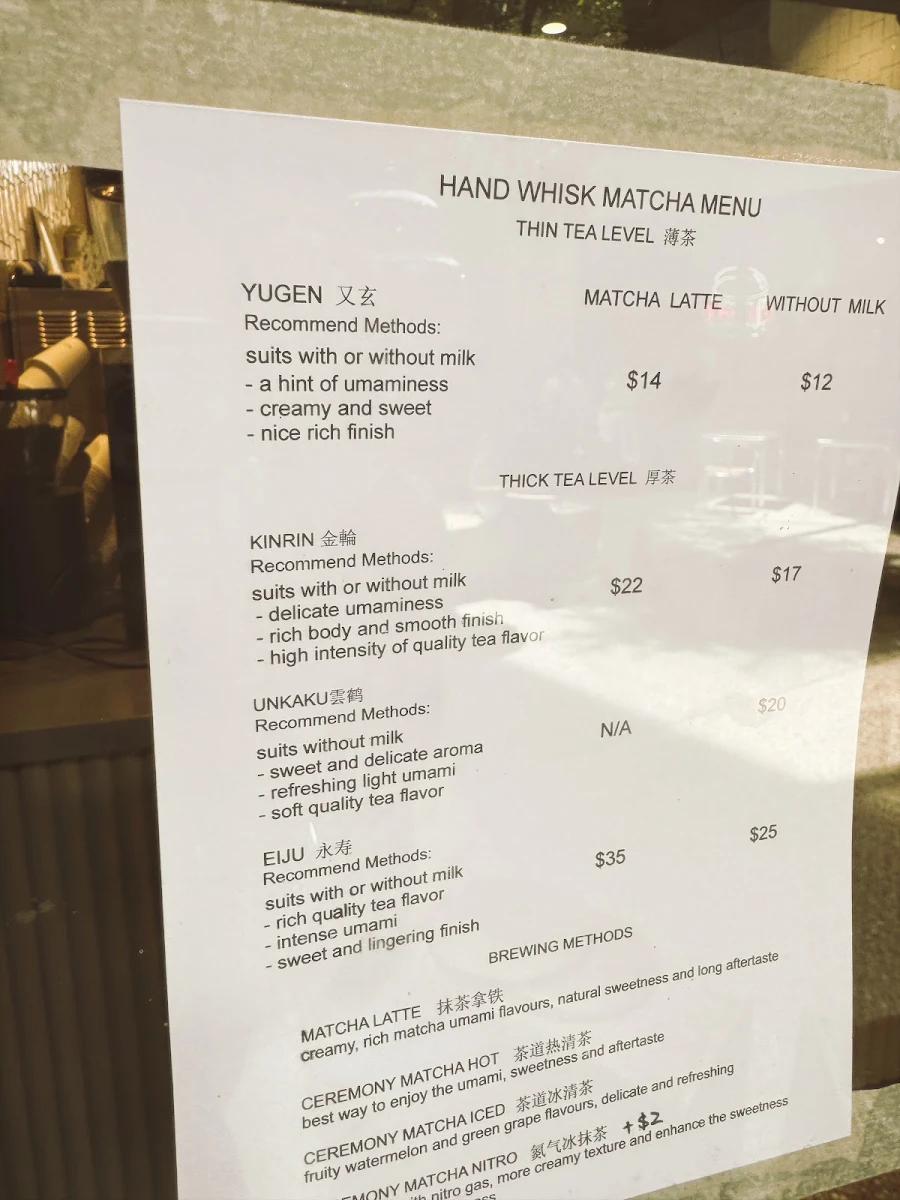 Menu, Wuta Brewers