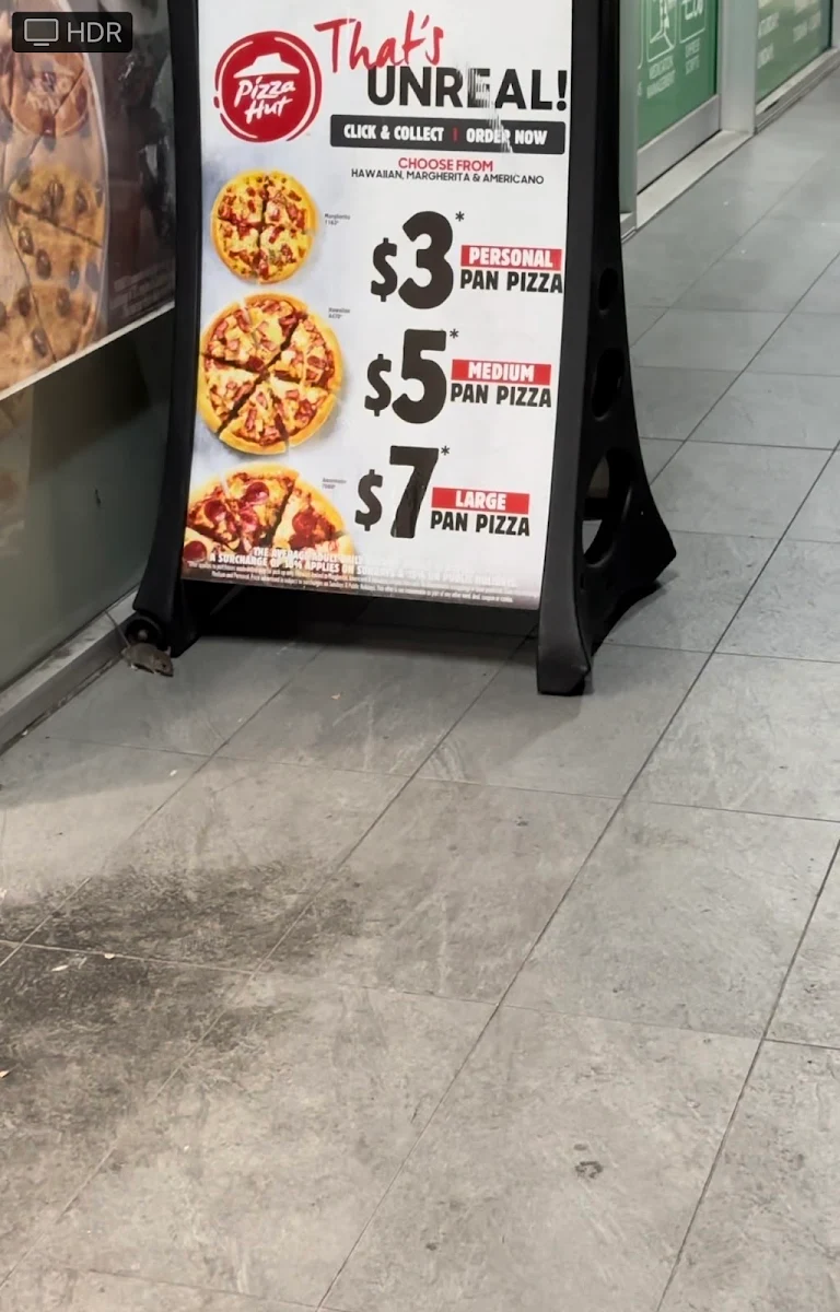 Menu, Pizza Hut Newfarm