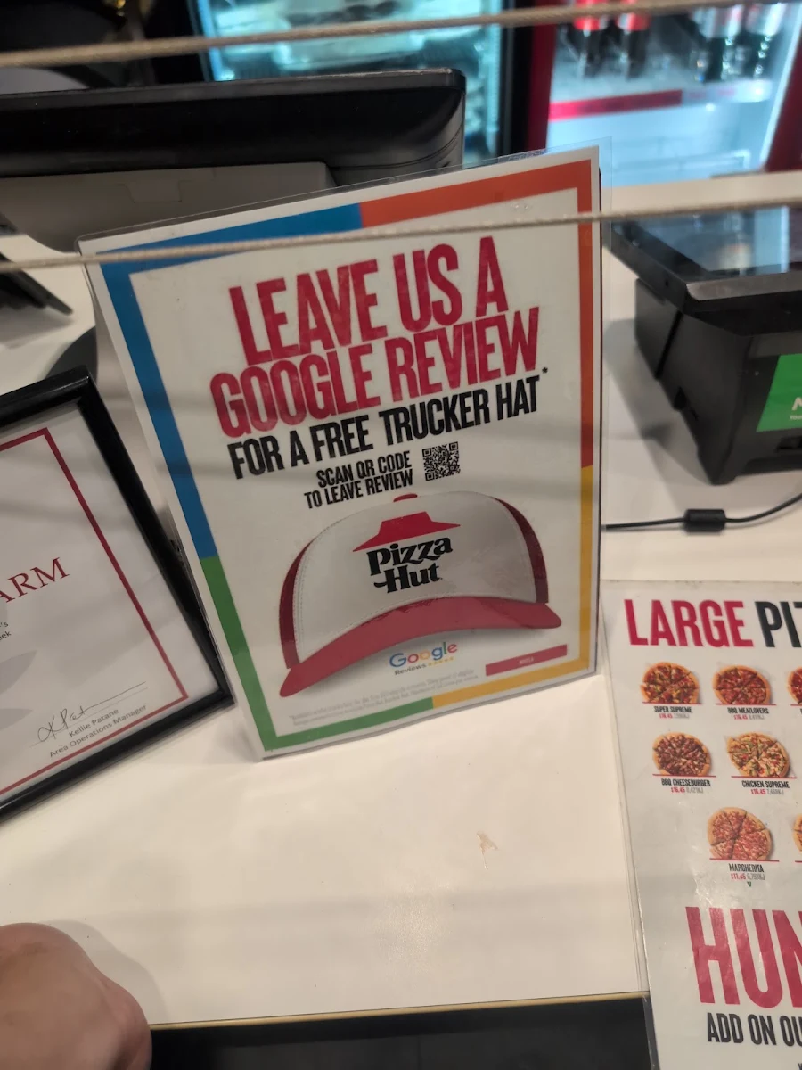 Menu, Pizza Hut Newfarm