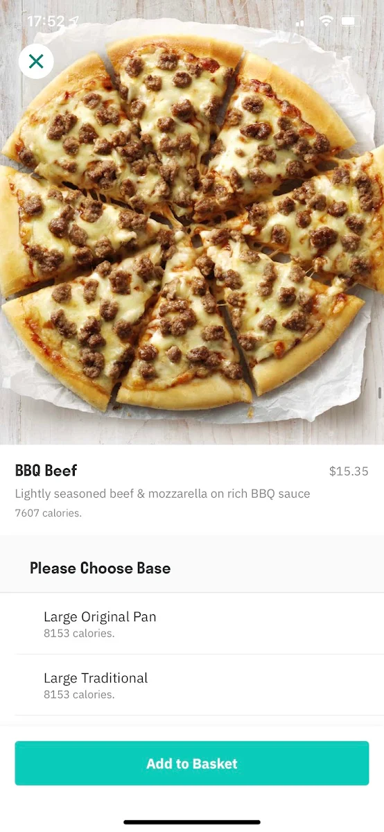 Menu, Pizza Hut Newfarm