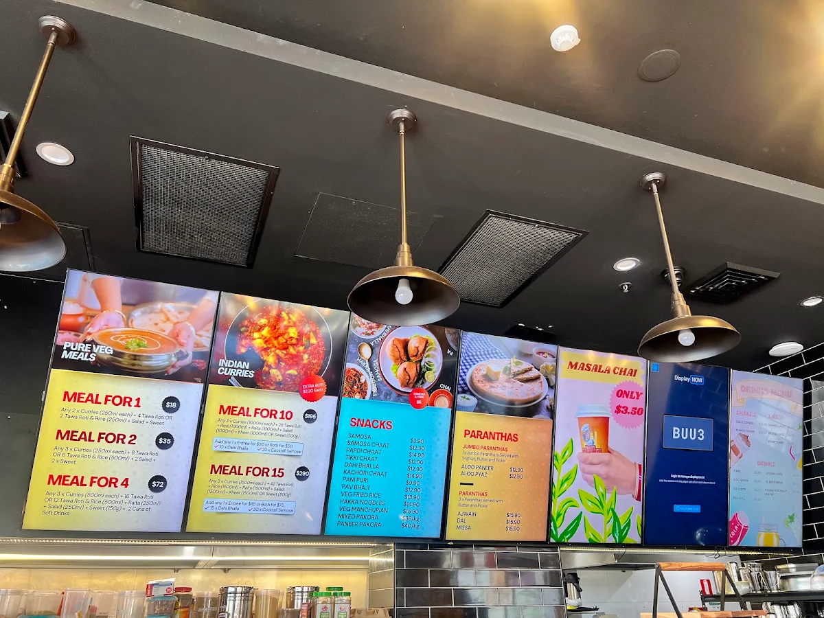 Menu, Daadi's Kitchen Parramatta