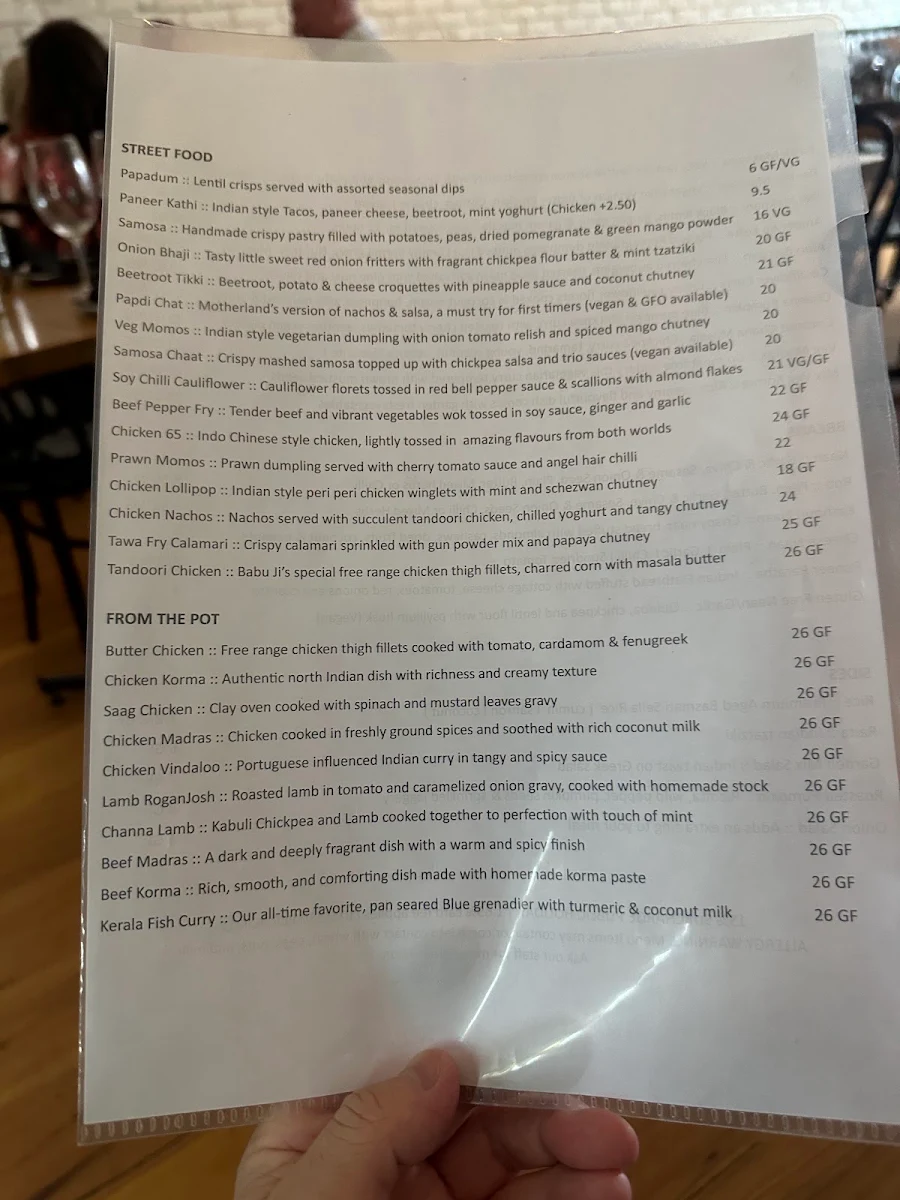 Menu, Piquancy