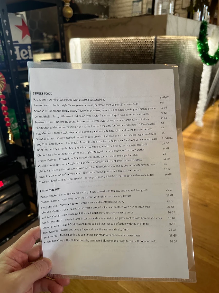 Menu, Piquancy