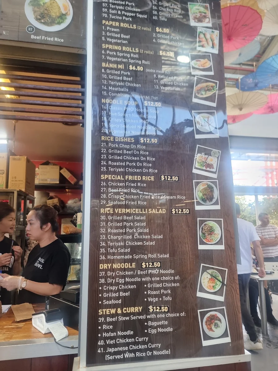 Menu, ROLL vs BOWL