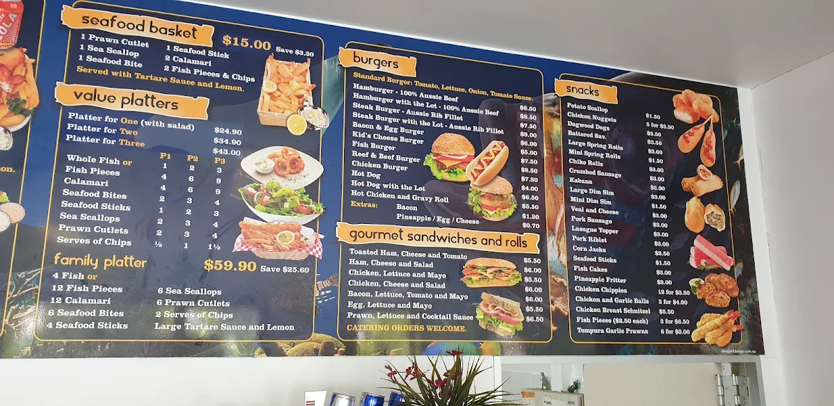 Menu, Fins on Finnegan