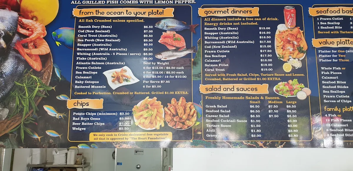 Menu, Fins on Finnegan