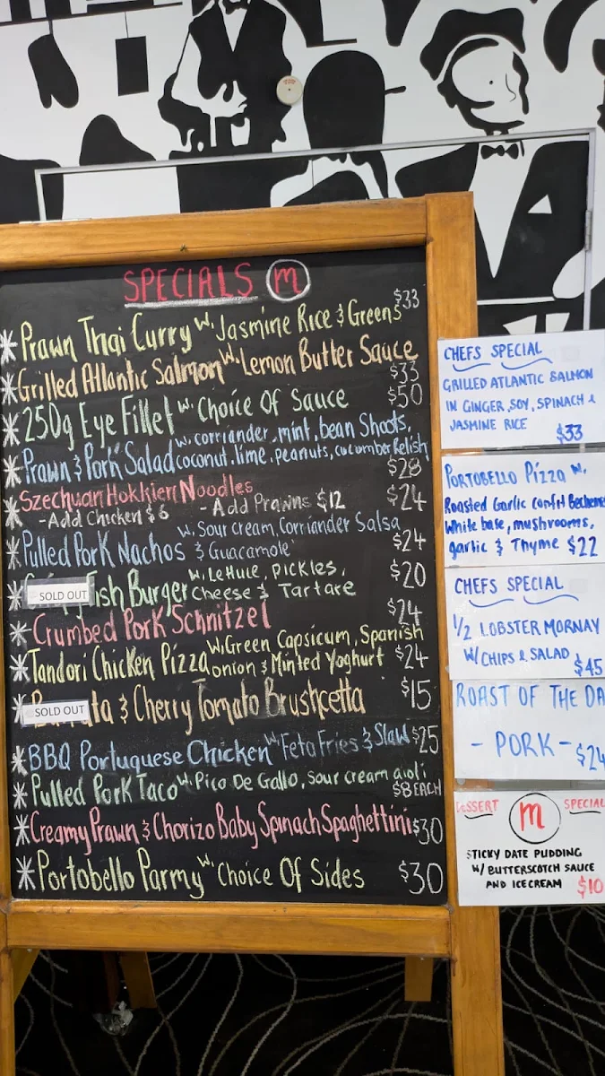 Menu, Mike's Grill