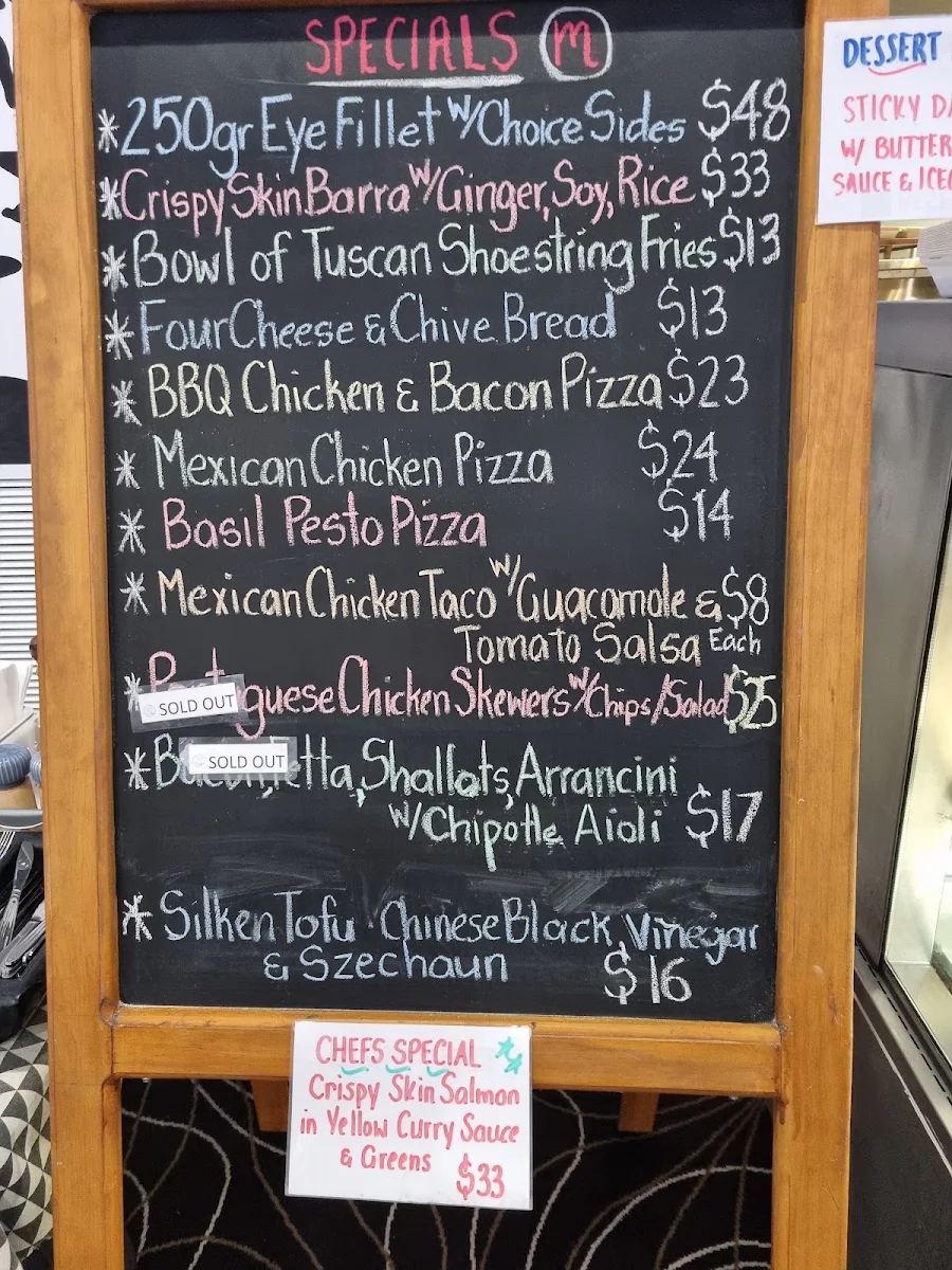 Menu, Mike's Grill
