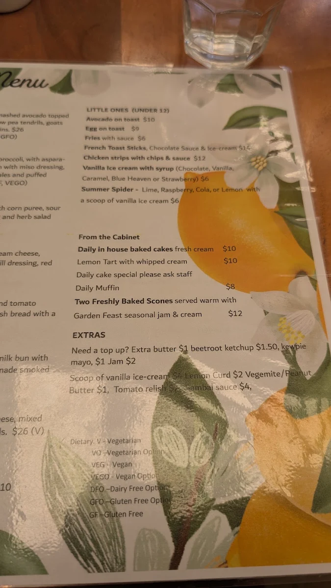 Menu, The Feasting Shed
