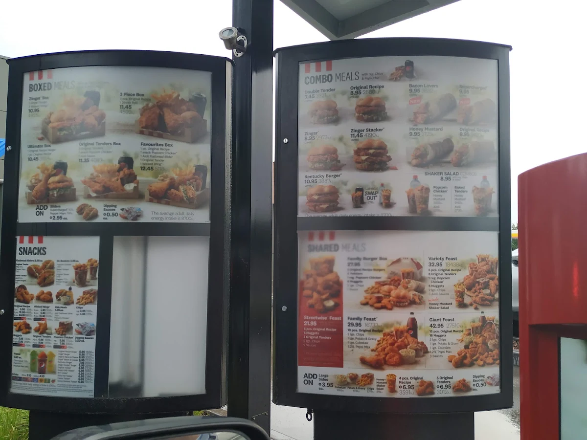 Menu, KFC Narre Warren