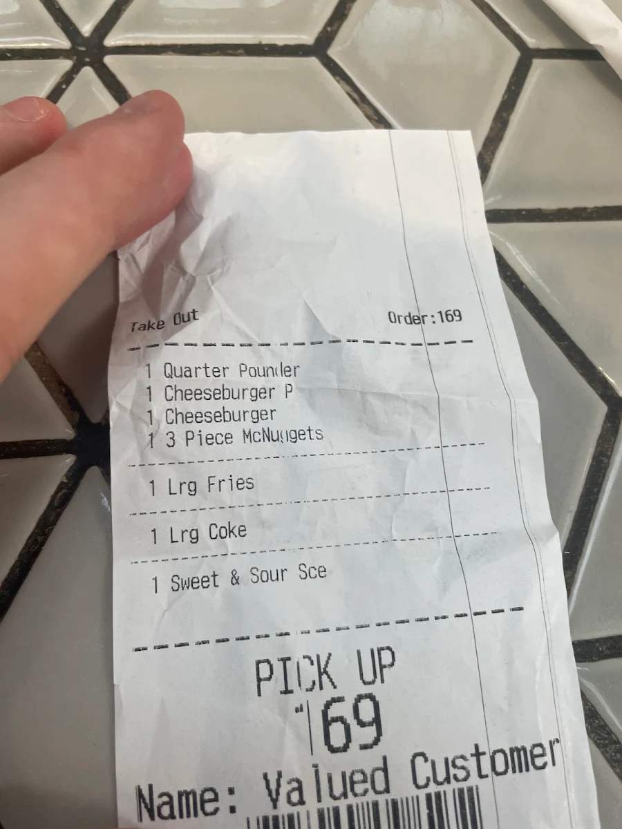 Menu, McDonald's Pacific Fair