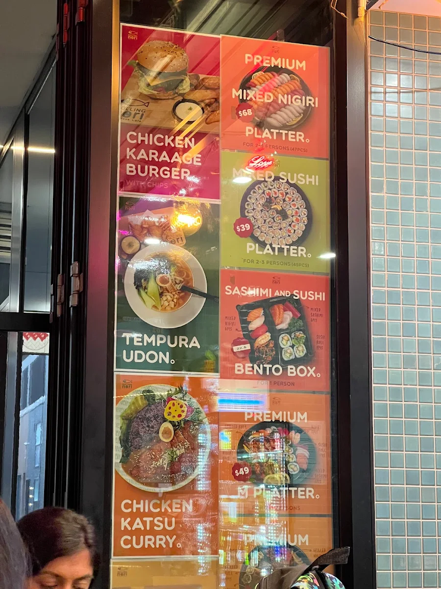 Menu, Rolling Nori Japanese Cafe