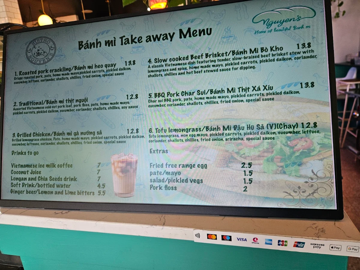 Menu, Banh Mi Nguyen's