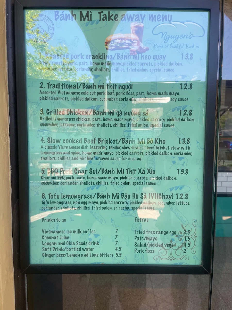 Menu, Banh Mi Nguyen's