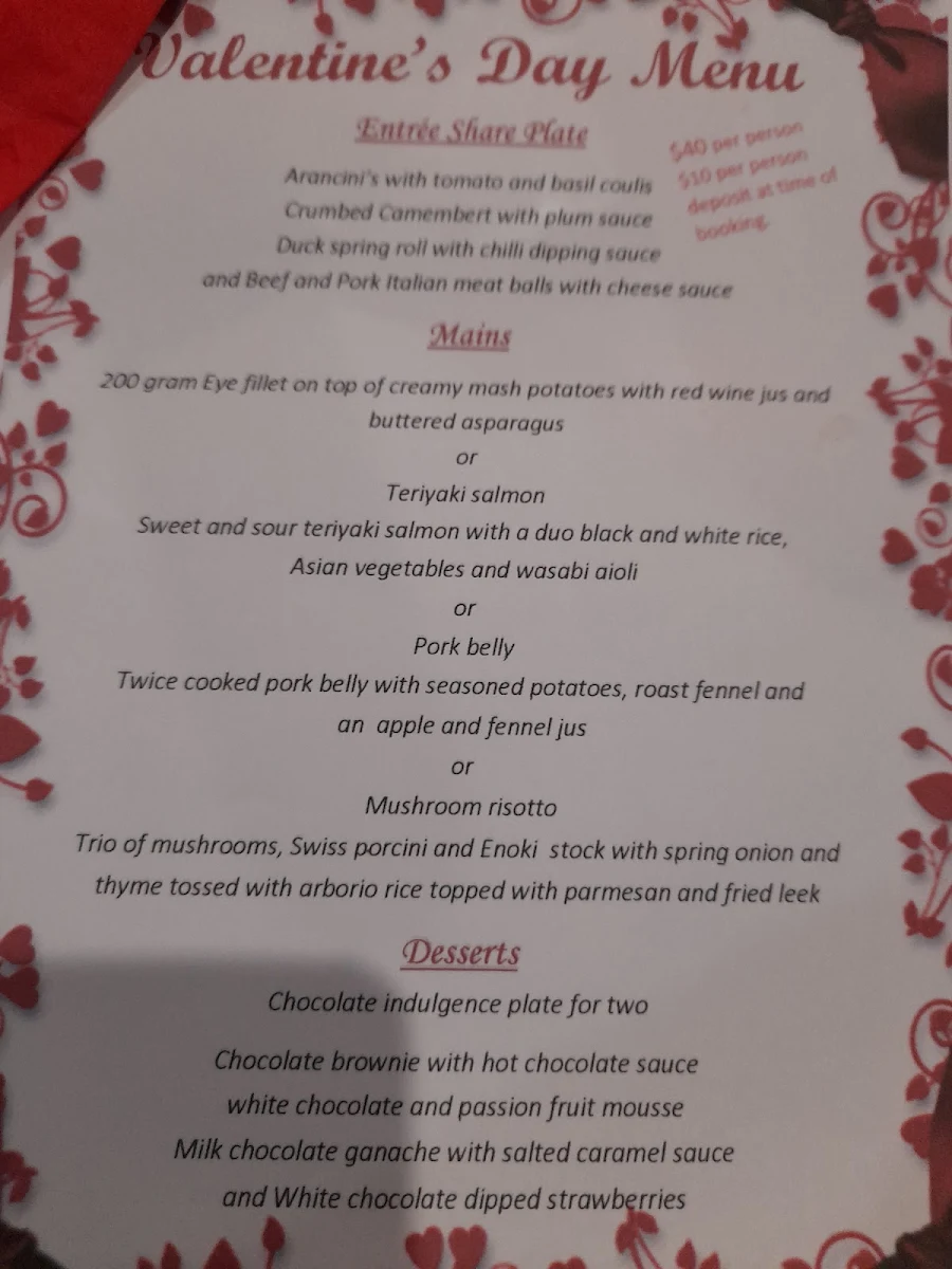 Menu, The Nor East.