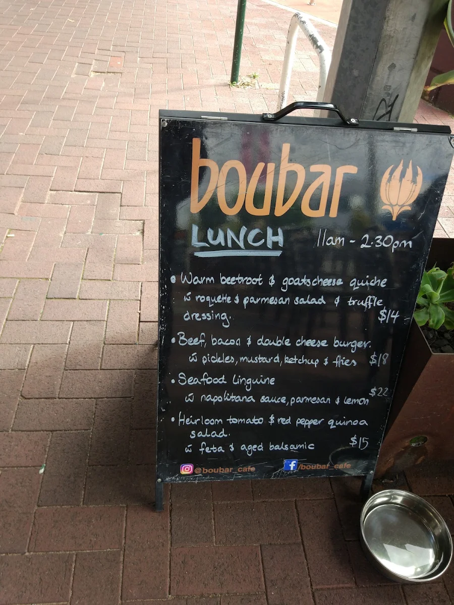 Menu, Boubar