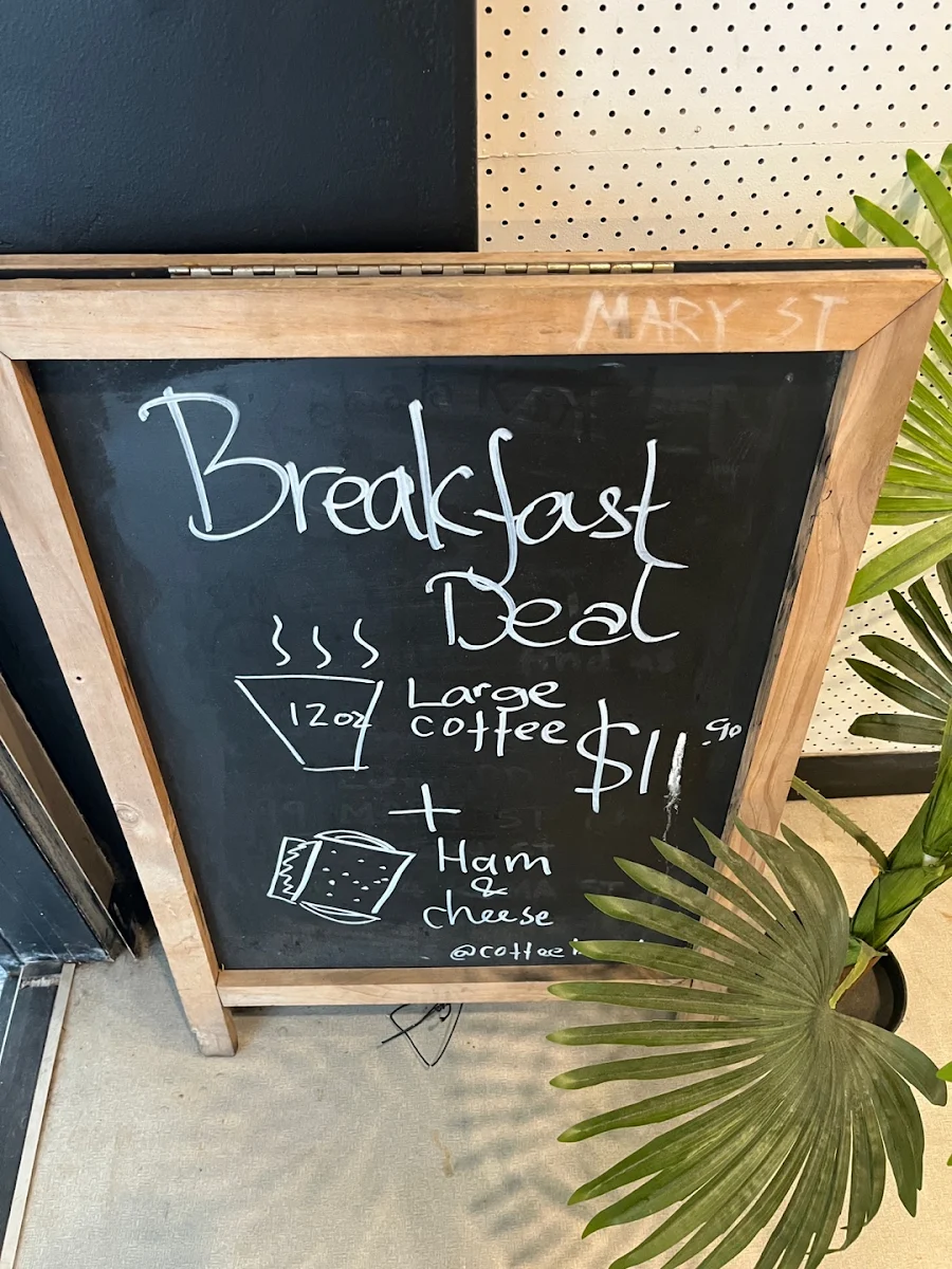 Menu, Coffee Booth