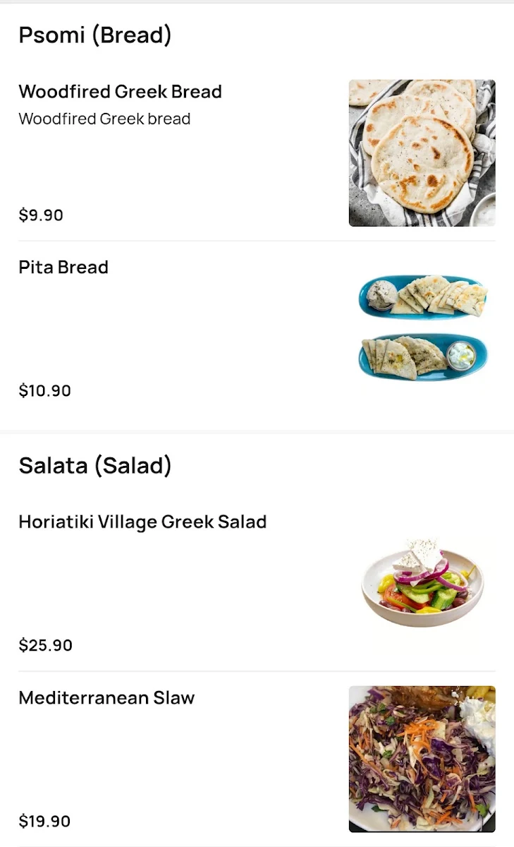 Menu, Riverview Hotel Tempe