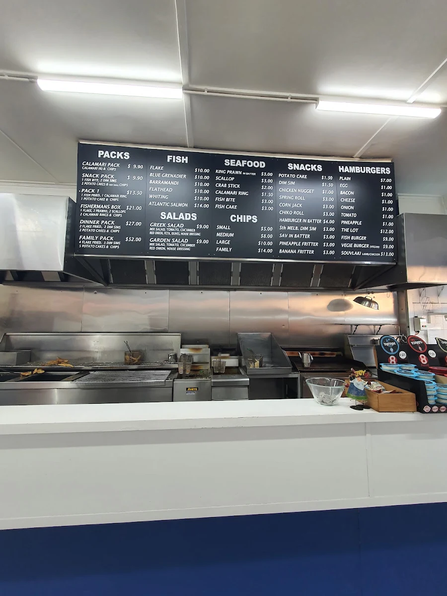 Menu, North Road Fish & Chips