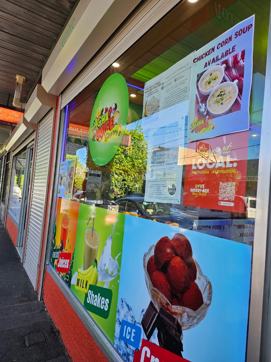 Menu, AGHA JUICE GLENROY