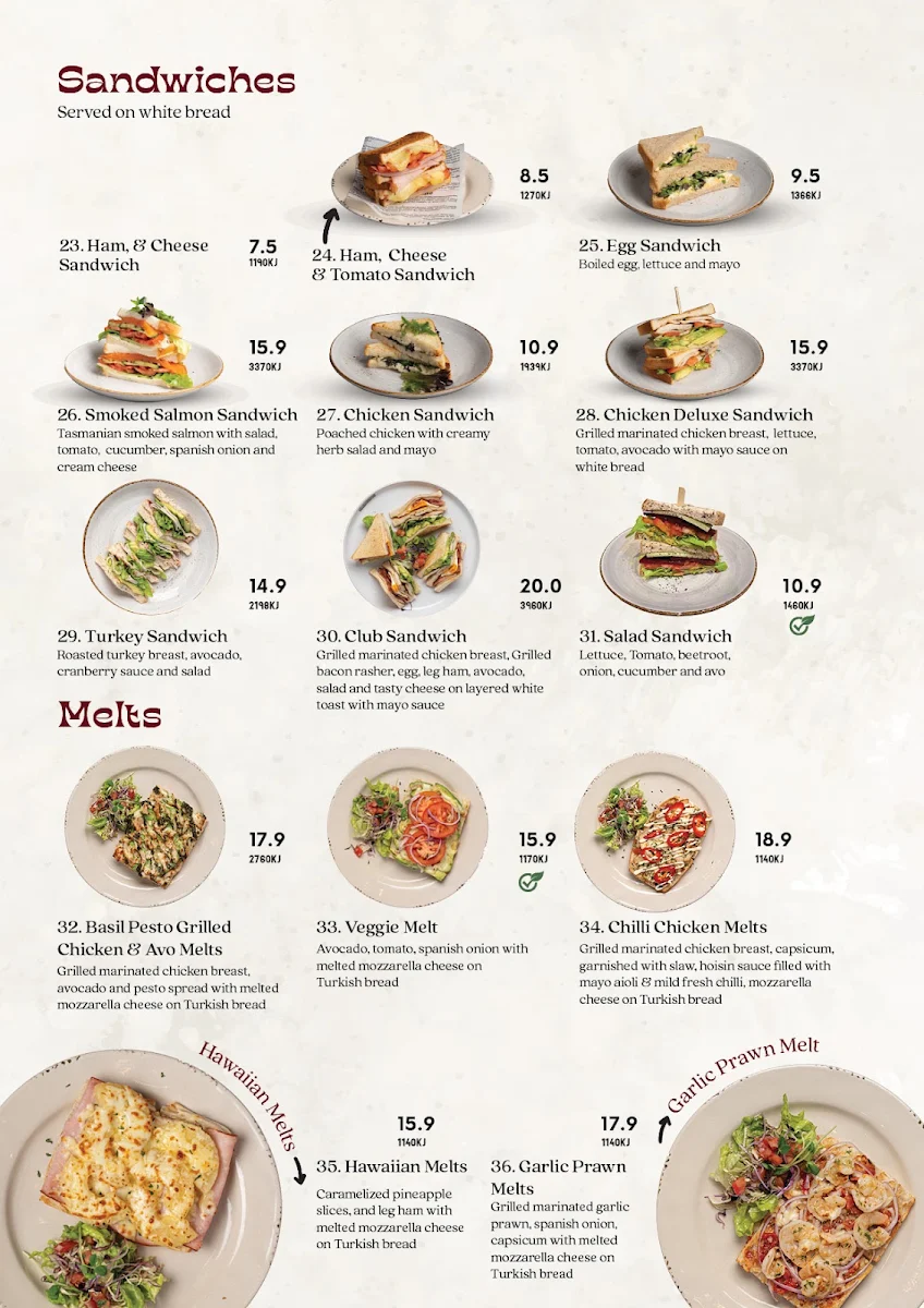Menu, The Lyli's Cafe