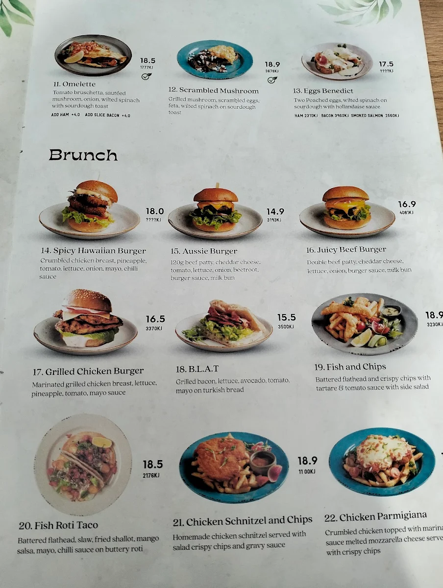 Menu, The Lyli's Cafe