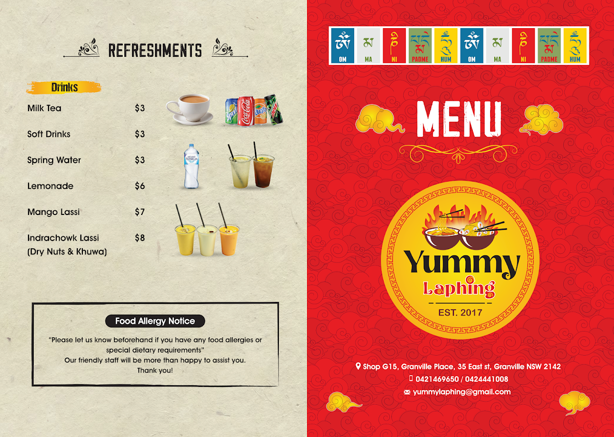 Menu, Yummy Laphing