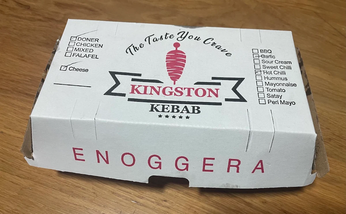 Menu, Kingston Kebab