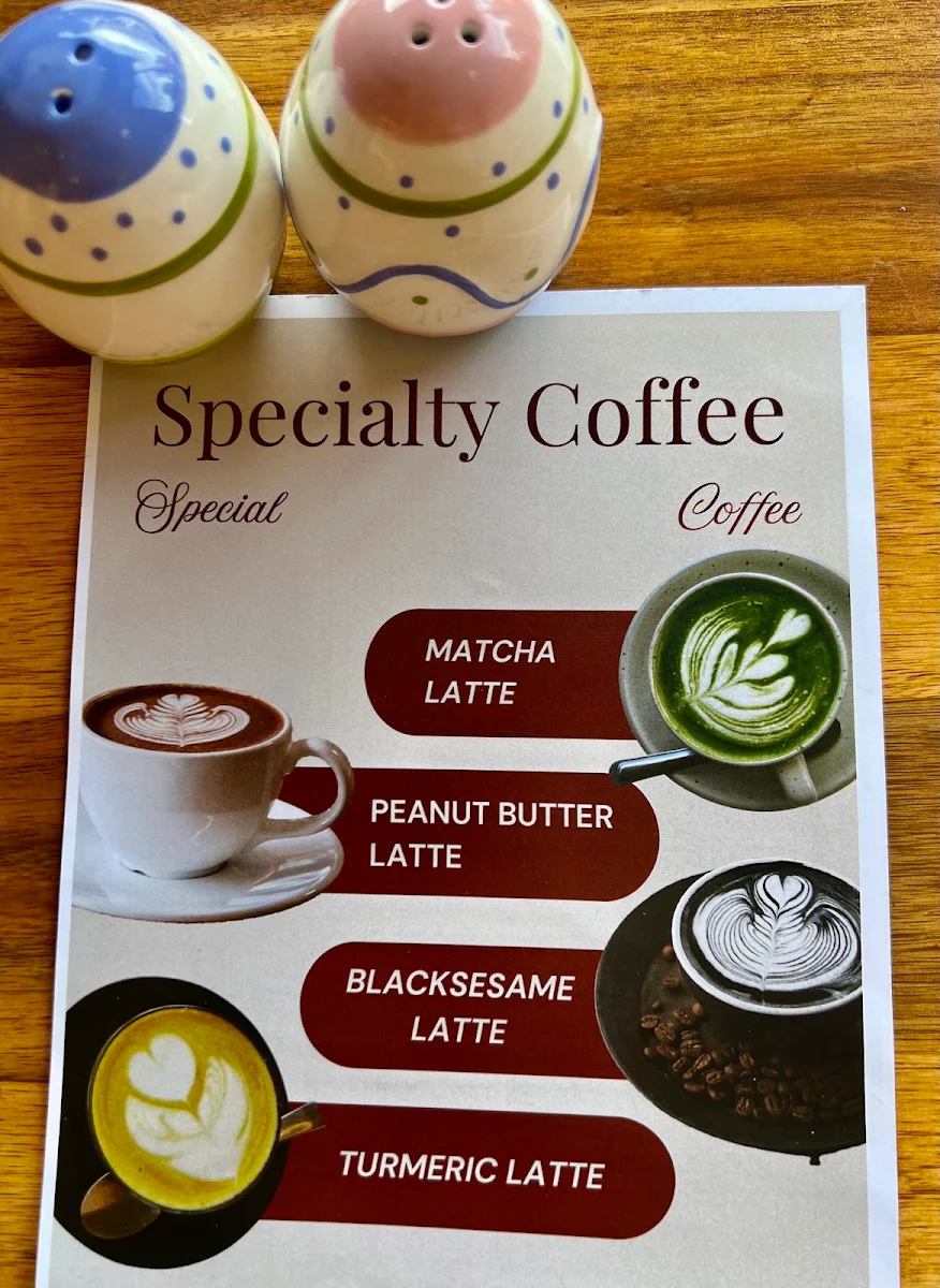 Menu, Calla and Cups Cafe