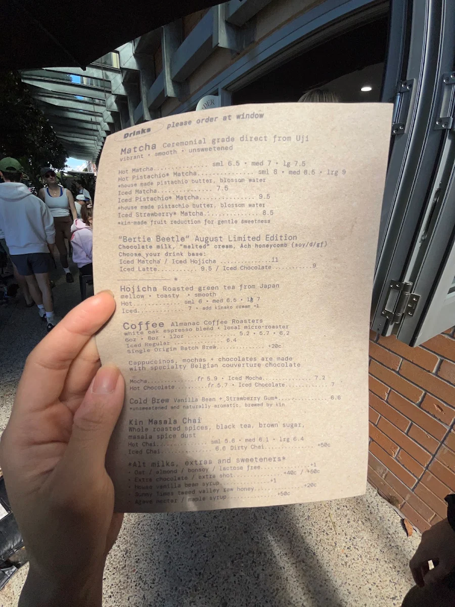 Menu, Kin
