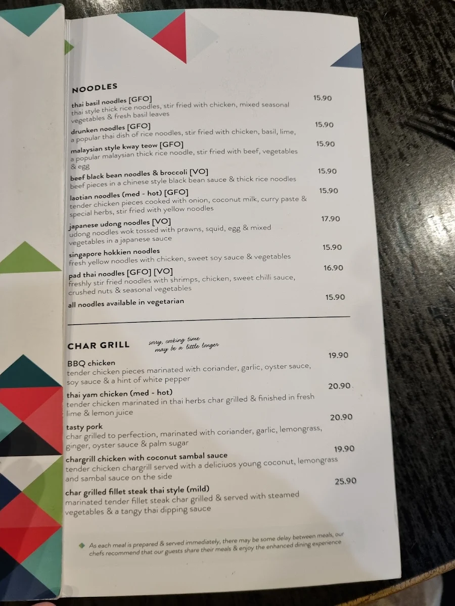 Menu, Kwik Stix