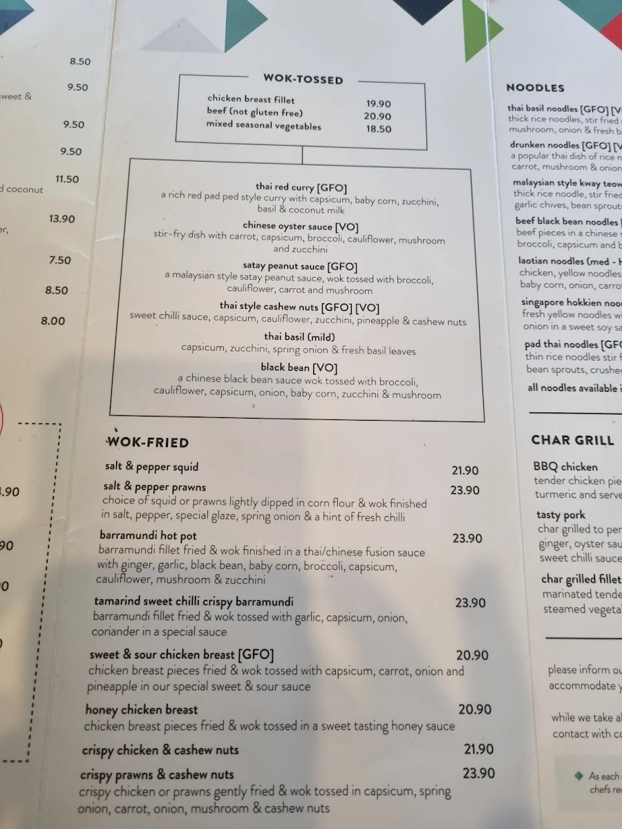 Menu, Kwik Stix