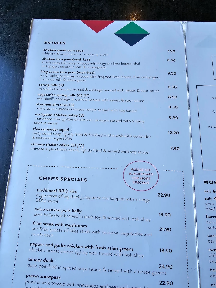 Menu, Kwik Stix