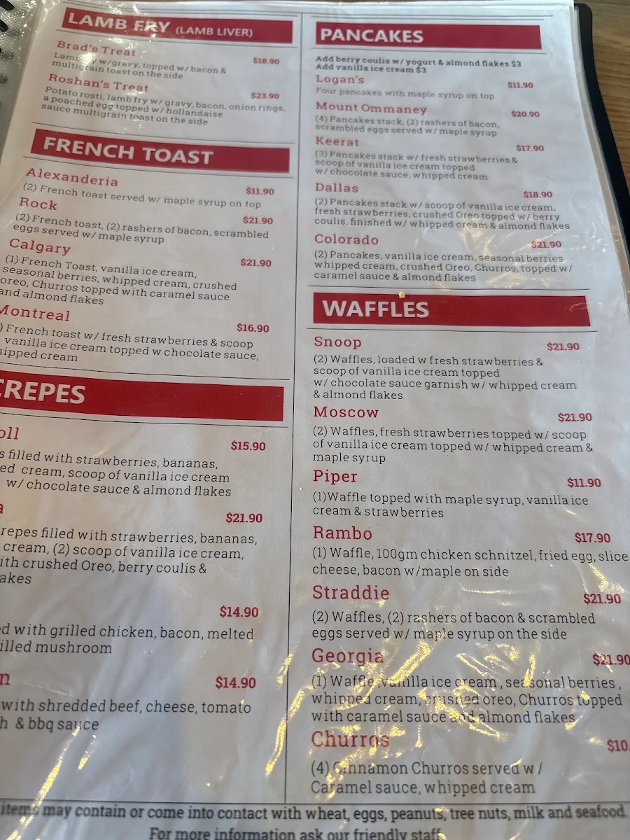 Menu, 107 Coffee terminal & Tex-Mex Bar Jimboomba