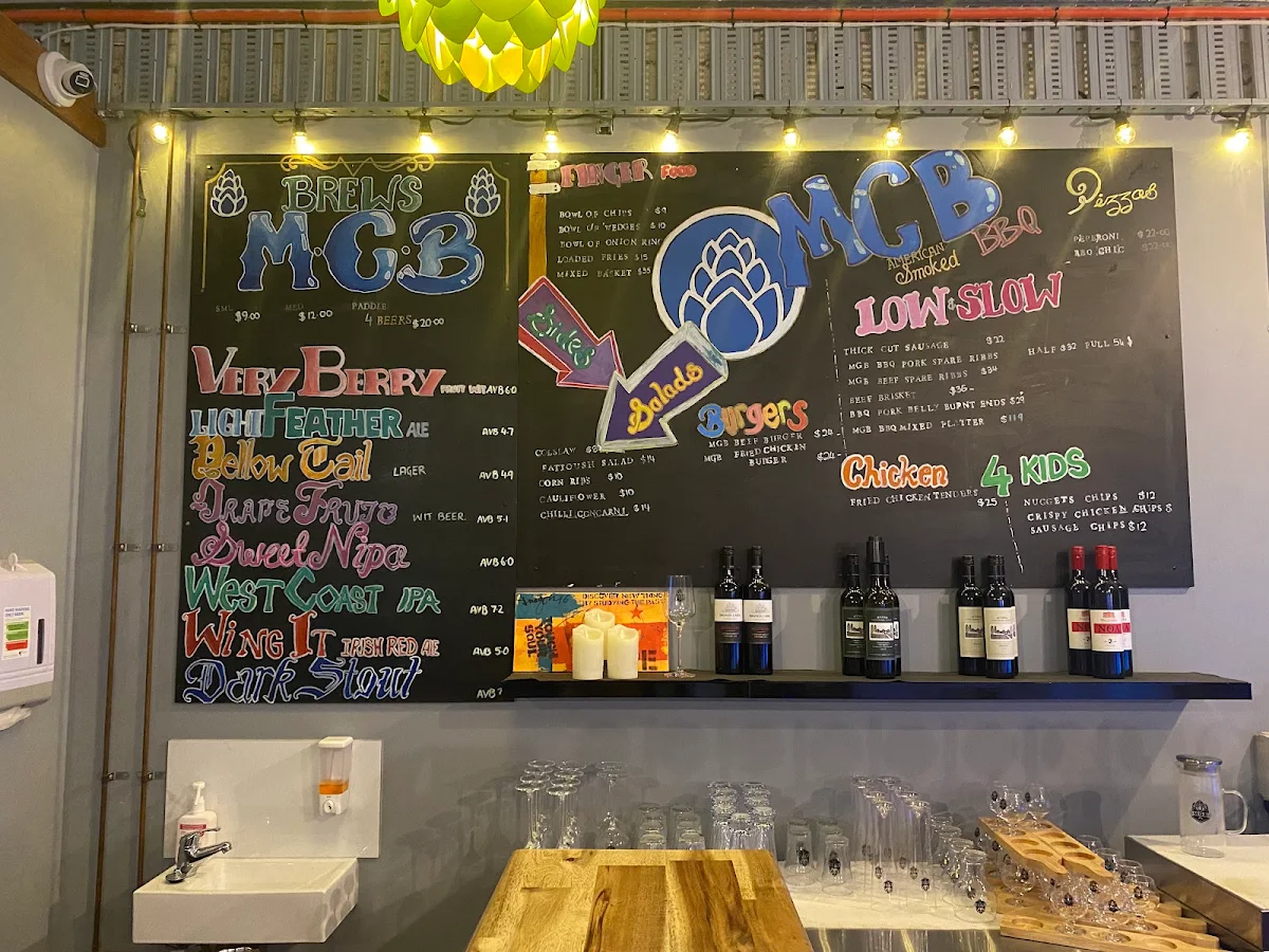 Menu, Mount Gambier Brewery