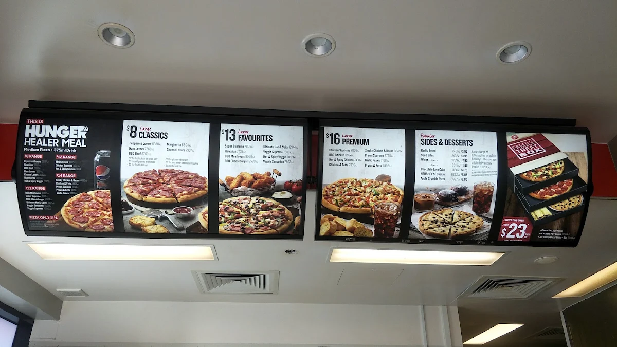 Menu, Pizza Hut Bundoora