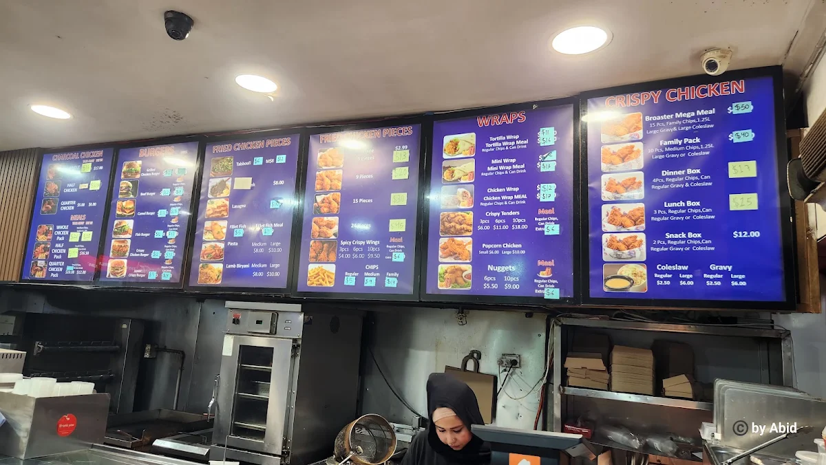 Menu, Broaster Chicken Lakemba