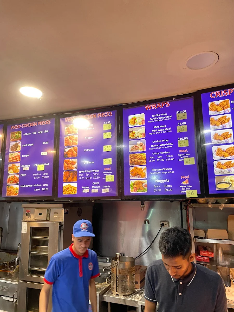 Menu, Broaster Chicken Lakemba