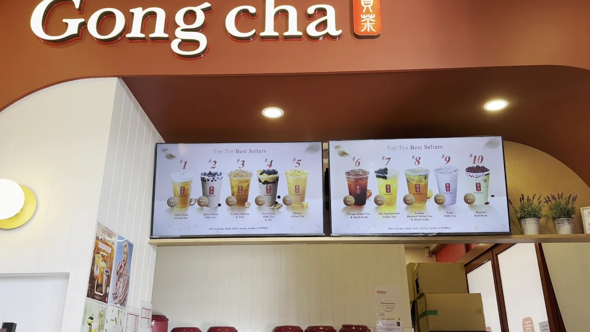 Menu, Gong Cha Sunshine Marketplace