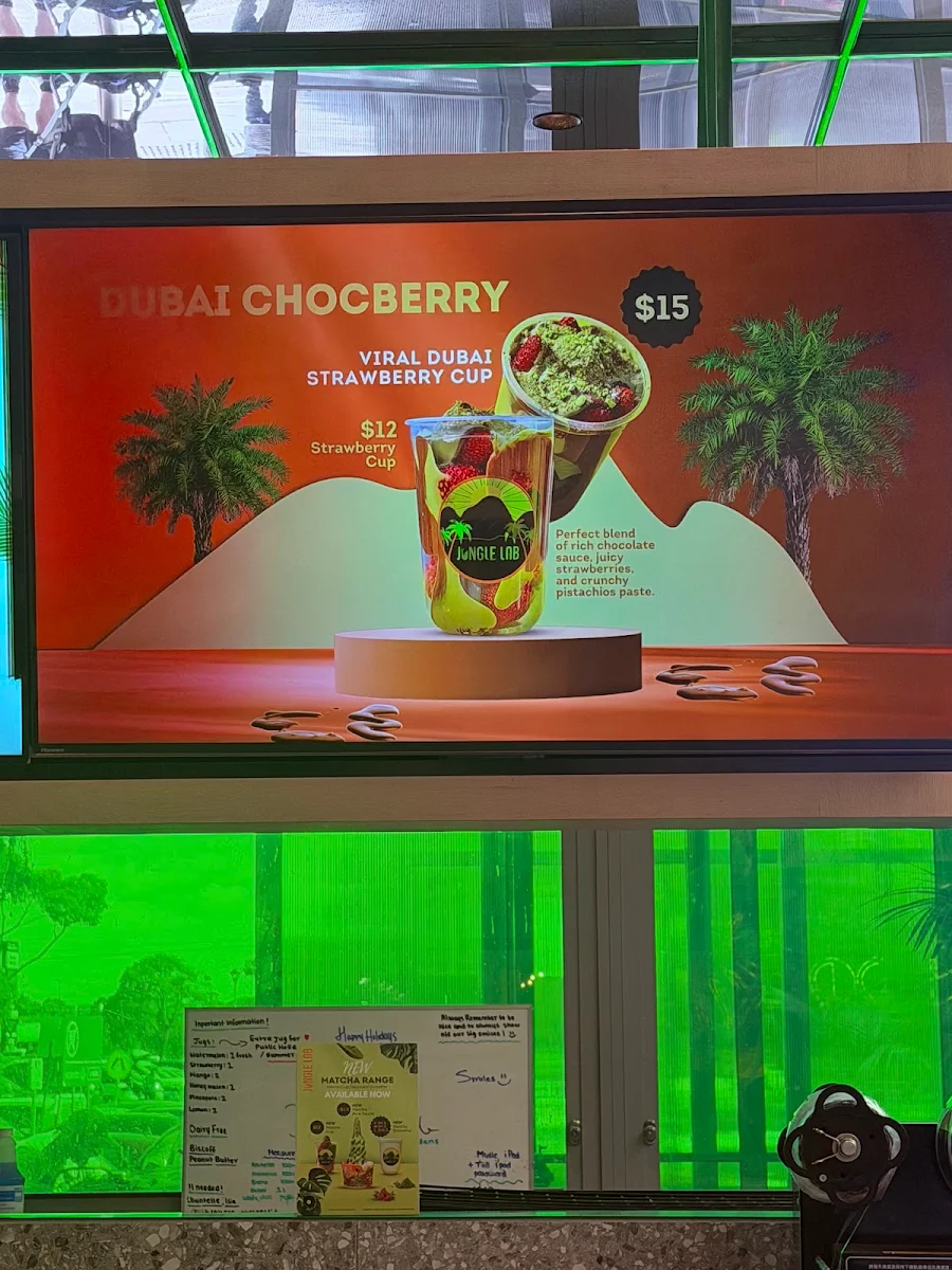 Menu, Jungle Lab Watergardens