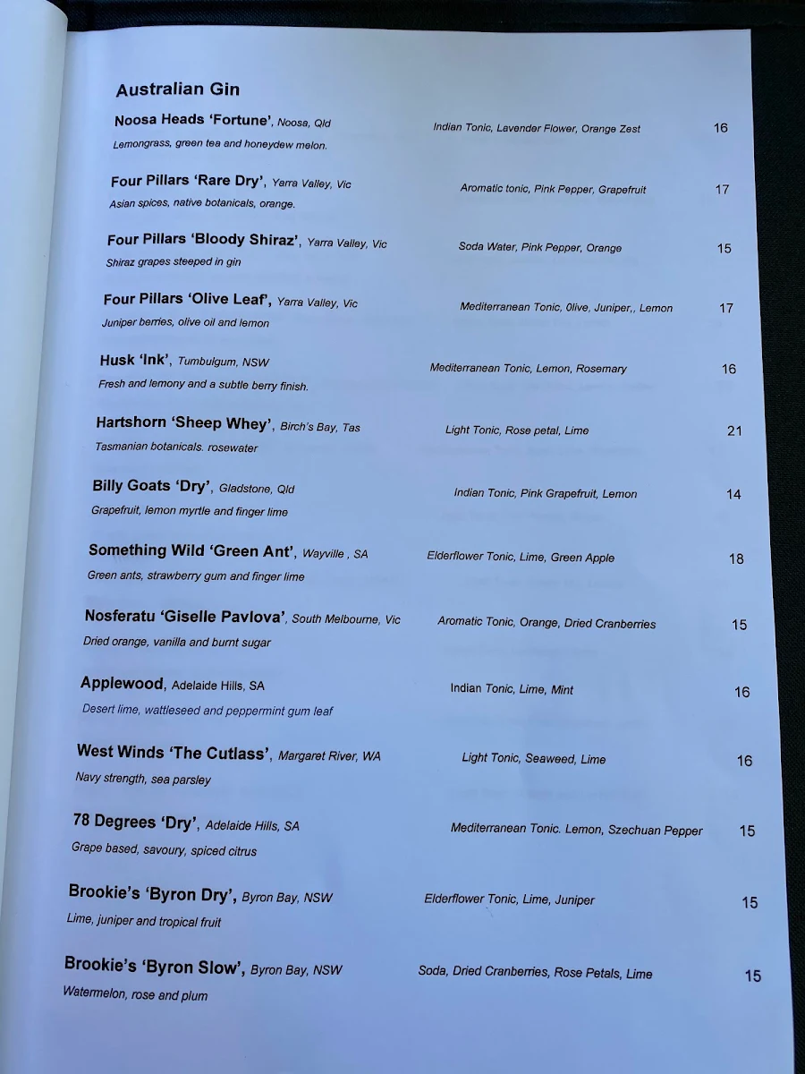 Menu, Embassy XO Restaurant and Bar
